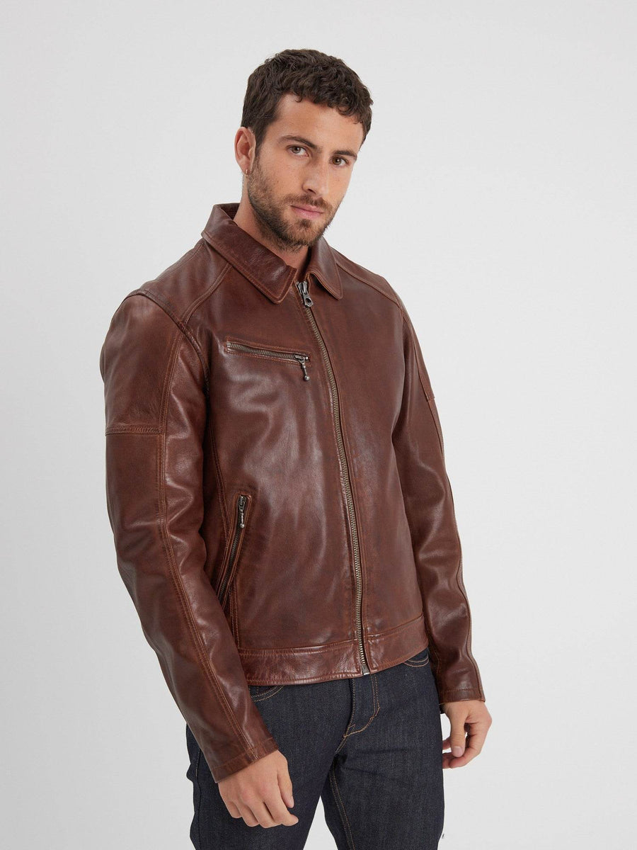 Daytona73 Mick Sheep Tiger Jacket — Black / Bison / Cognac-DAYTONA73-Industrie