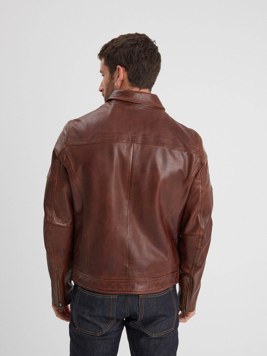 Daytona73 Mick Sheep Tiger Jacket — Black / Bison / Cognac-DAYTONA73-Industrie