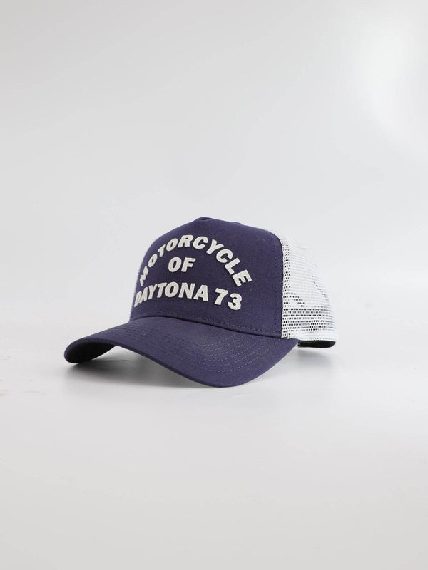 Daytona73 Casquette Lorton Twill — White / Navy