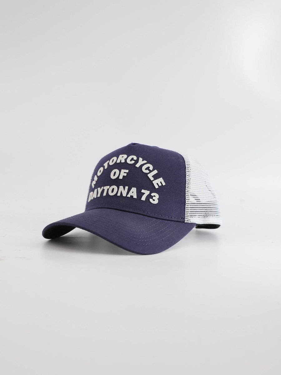 Daytona73 Casquette Lorton Twill — White / Navy