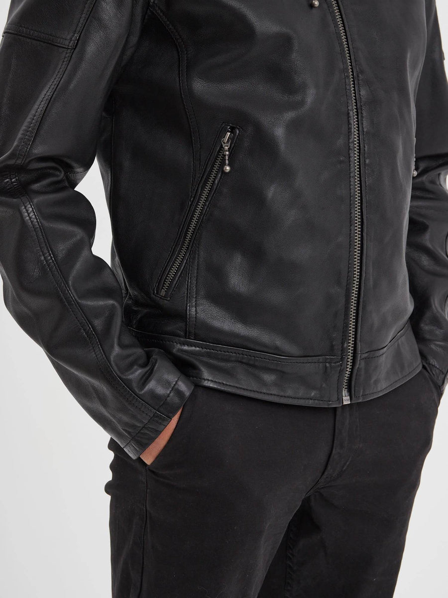 Daytona73 Mick Sheep Tiger Jacket — Black / Bison / Cognac-DAYTONA73-Industrie