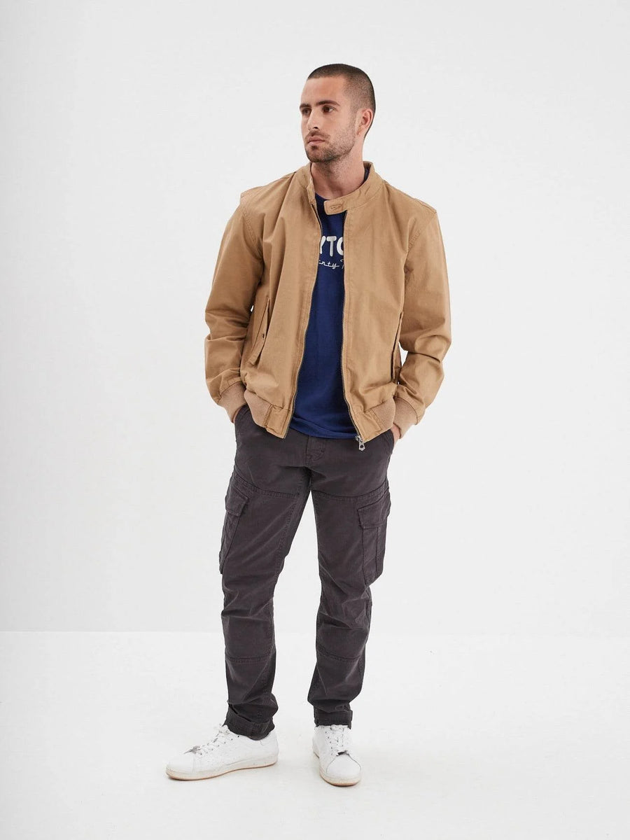 Daytona73 Lennox Broken Twill Jacket — Beige / Navy-DAYTONA73-Industrie