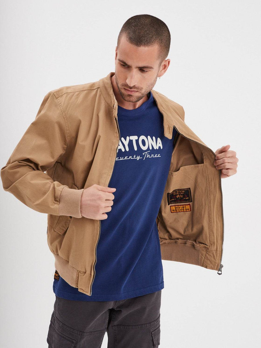 Daytona73 Lennox Broken Twill Jacket — Beige / Navy-DAYTONA73-Industrie