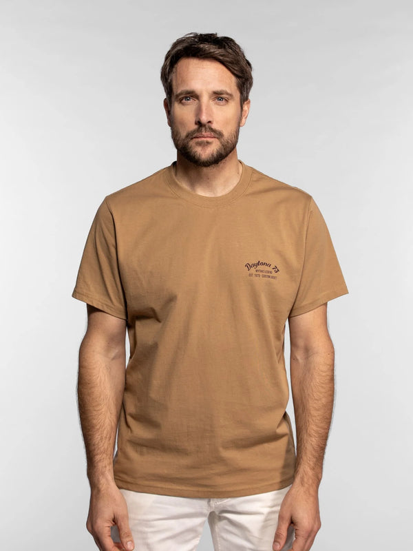 Daytona73 Vernon Combed Cotton 180 T-Shirt — Beige-DAYTONA73-Industrie