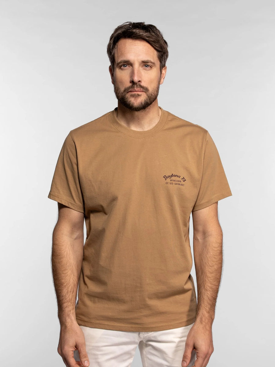 Daytona73 Vernon Combed Cotton 180 T-Shirt — Beige-DAYTONA73-Industrie