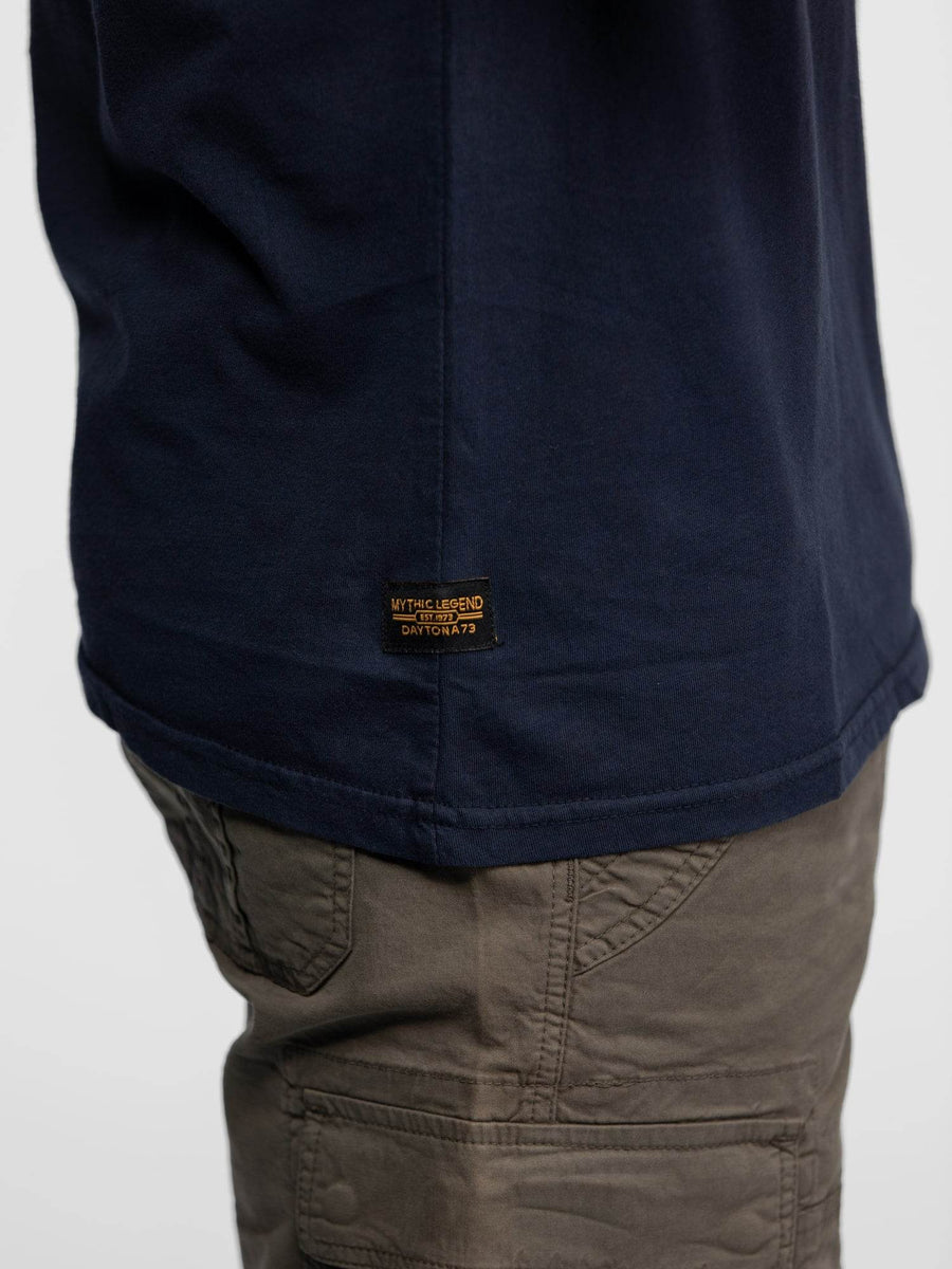 Daytona73 Sherbrooke Combed Cotton T-Shirt — Mint / Navy / White-DAYTONA73-Industrie