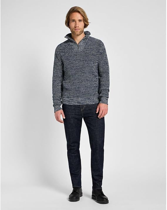 Lee Pull Half-Zip Knit — Mood Indigo