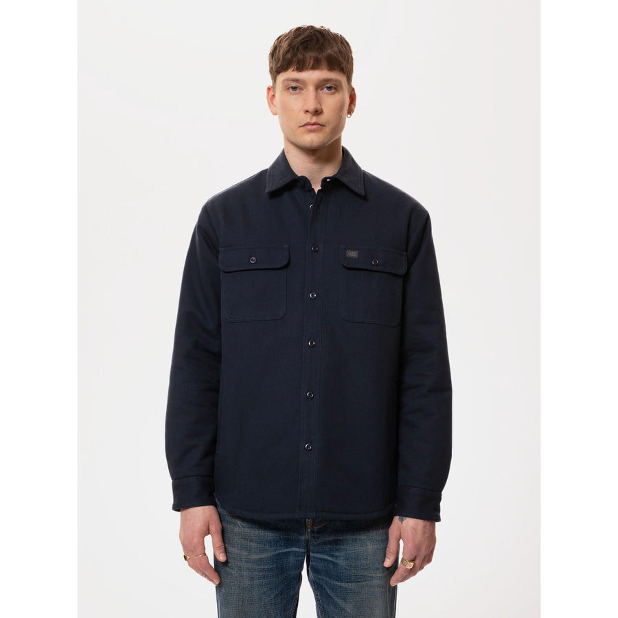Nudie Jeans Glenn Padded Shirt — Navy Homme-NUDIE JEANS-Industrie