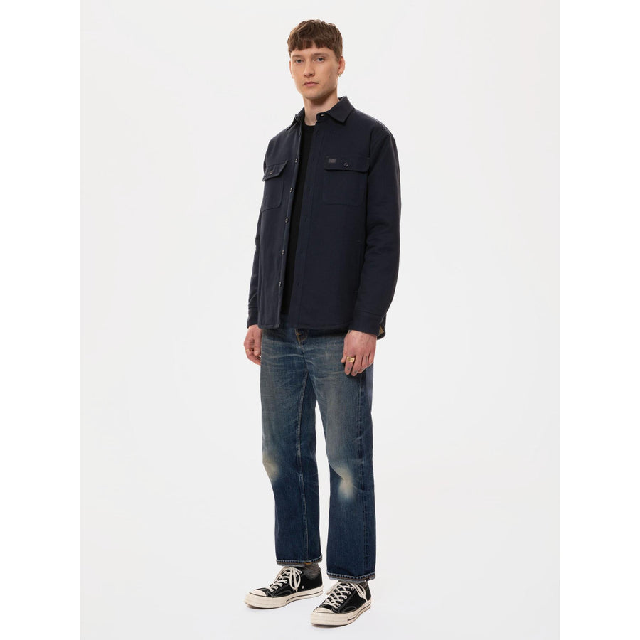 Nudie Jeans Glenn Padded Shirt — Navy Homme-NUDIE JEANS-Industrie