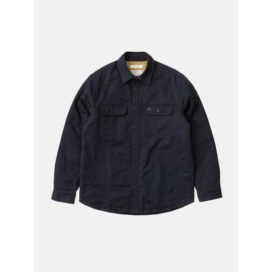 Nudie Jeans Glenn Padded Shirt — Navy