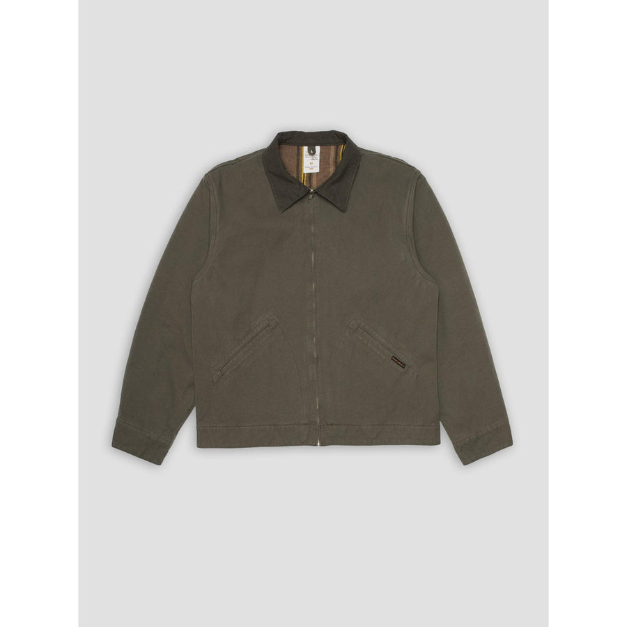 Nudie Jeans Blake Zip Jacket Duck Canvas — Green