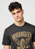 AMERICANA TEE FADED black wrangler 1
