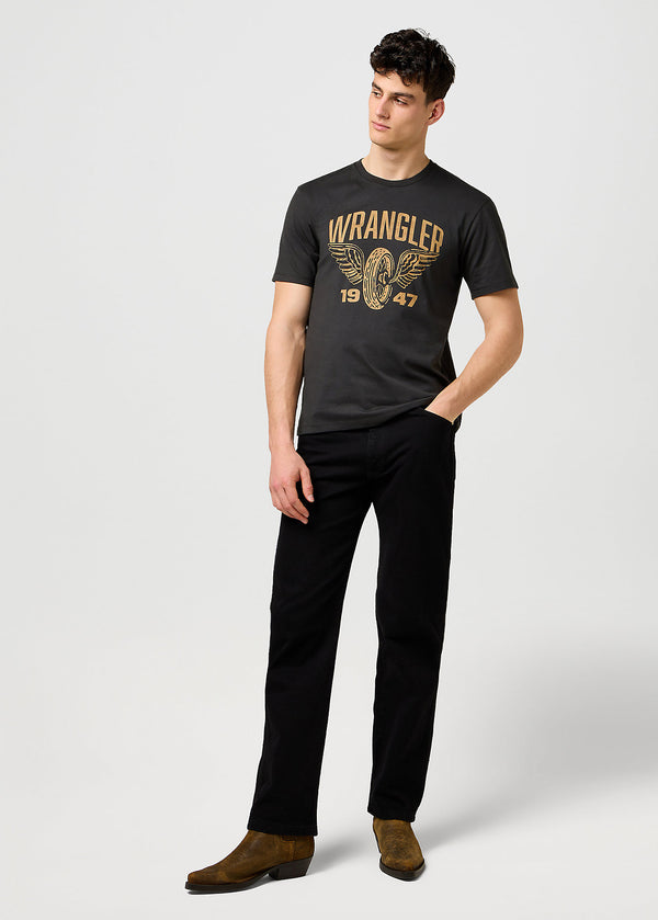 Wrangler Americana Tee Faded — Black