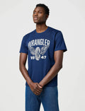 AMERICANA TEE navy WRANGLER 1