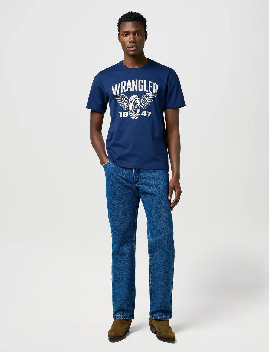 Wrangler Americana Tee — Navy