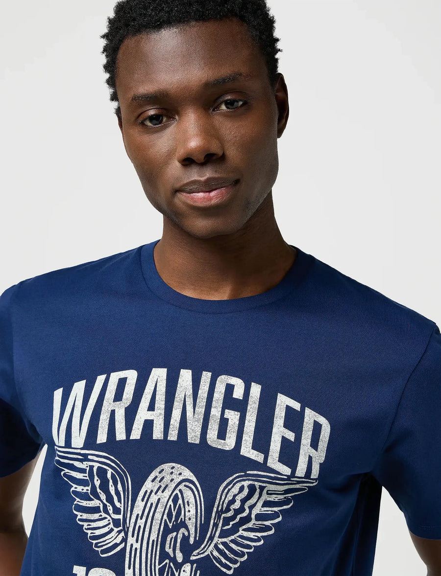 AMERICANA TEE navy WRANGLER 4