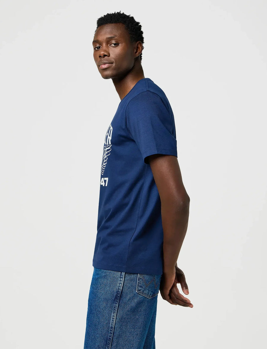 AMERICANA TEE navy WRANGLER 5