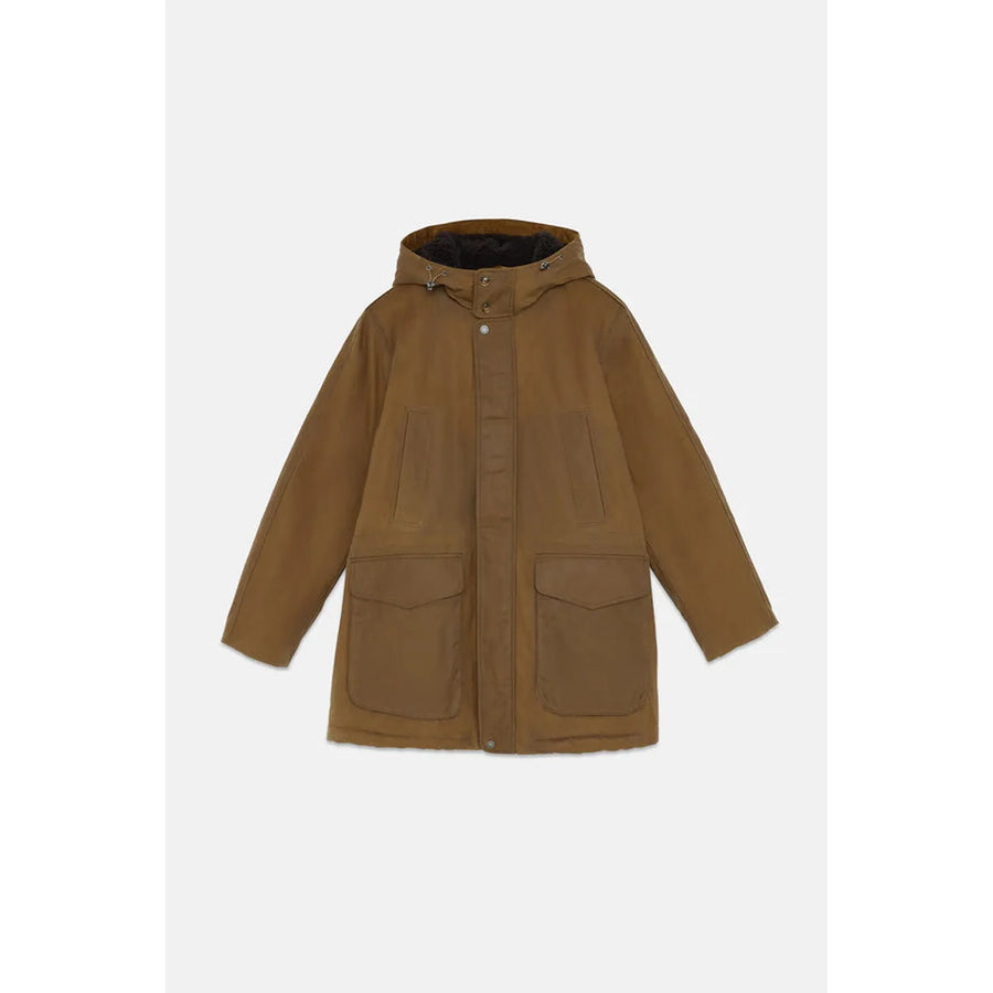 Baracuta Waxed Shooting Field Parka — Deep Moss / Tan Homme-BARACUTA-Industrie
