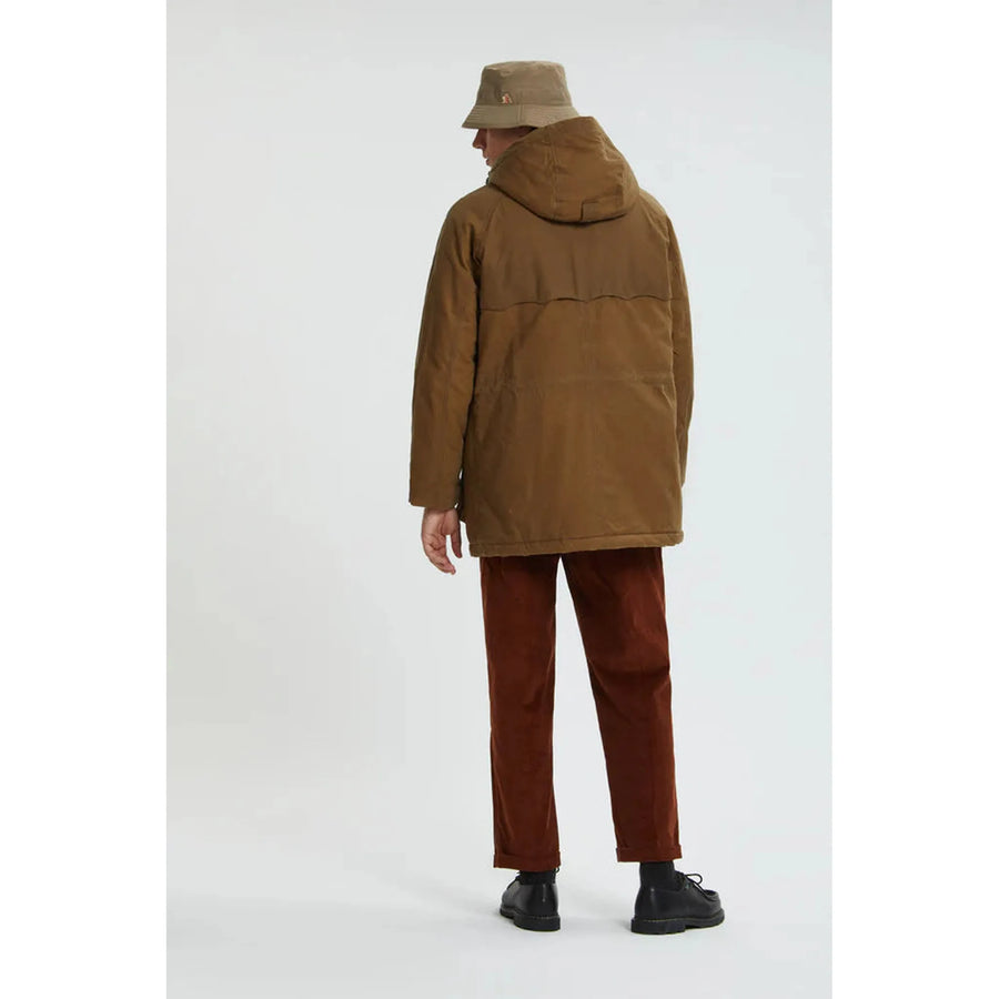 Baracuta Waxed Shooting Field Parka — Deep Moss / Tan Homme-BARACUTA-Industrie