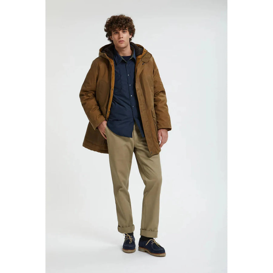 Baracuta Waxed Shooting Field Parka — Deep Moss / Tan Homme-BARACUTA-Industrie