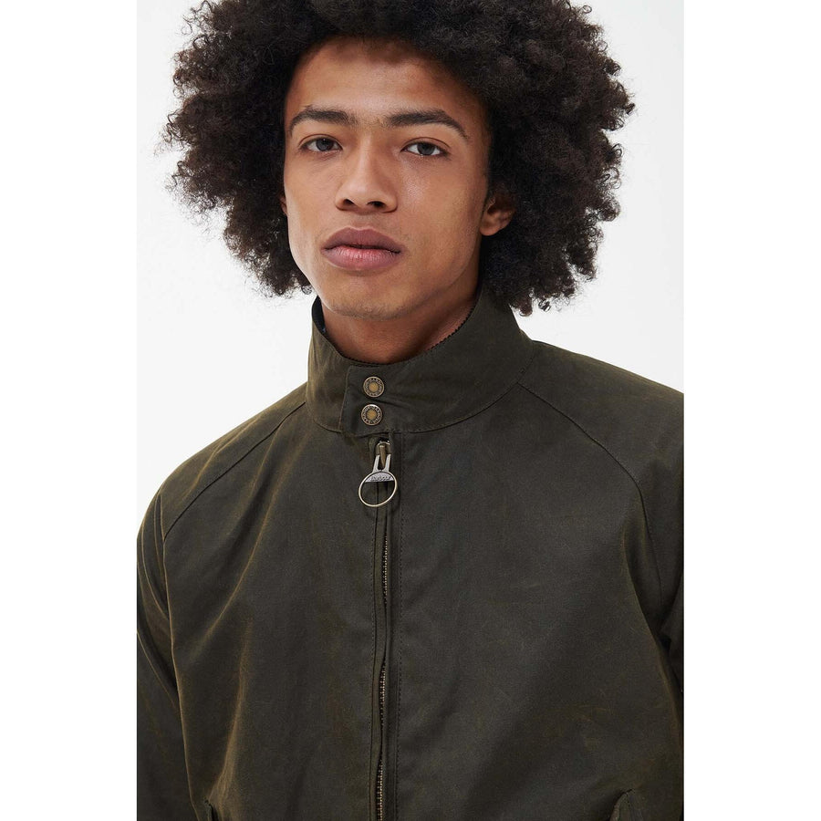 Barbour x Baracuta Porton Wax Jacket — Navy / Olive Homme-BARACUTA-Industrie