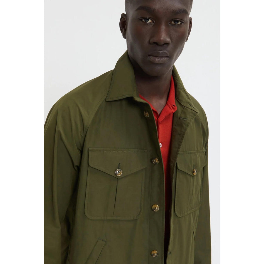 Baracuta Cloth Shirt Jacket — Beech / Navy Homme-BARACUTA-Industrie