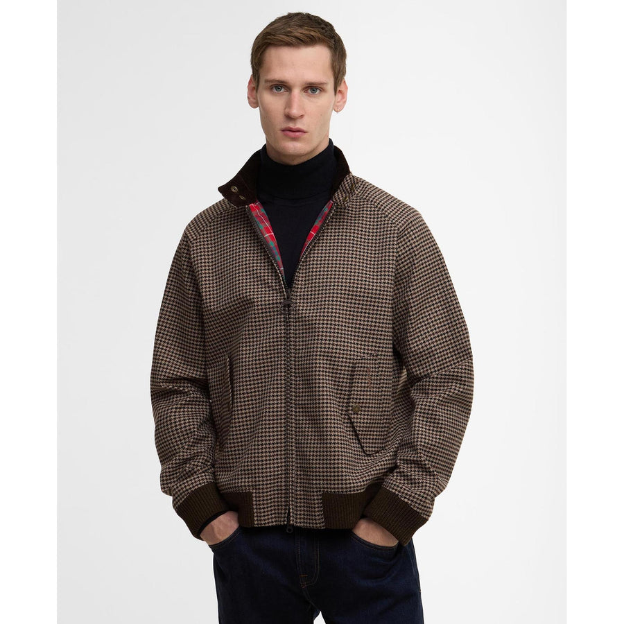 Barbour x Baracuta Porton Showerproof Jacket — Brown Houndstooth