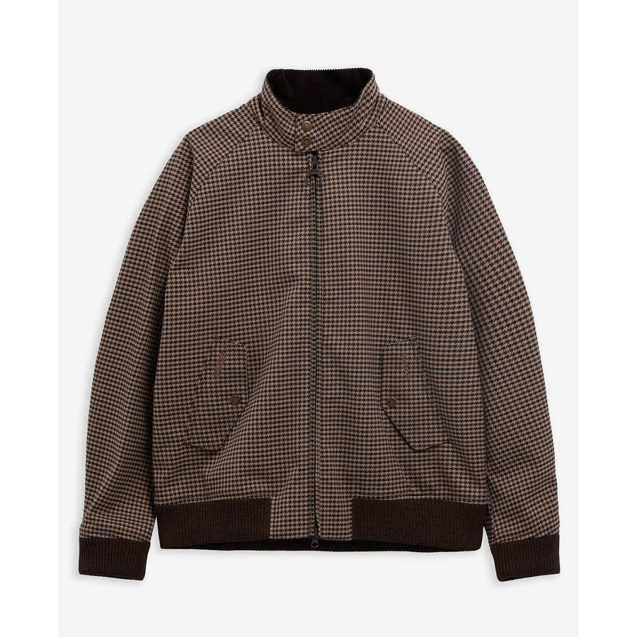 Barbour x Baracuta Porton Showerproof Jacket — Brown Houndstooth Homme-BARACUTA-Industrie