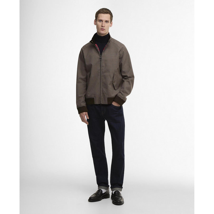 Barbour x Baracuta Porton Showerproof Jacket — Brown Houndstooth Homme-BARACUTA-Industrie