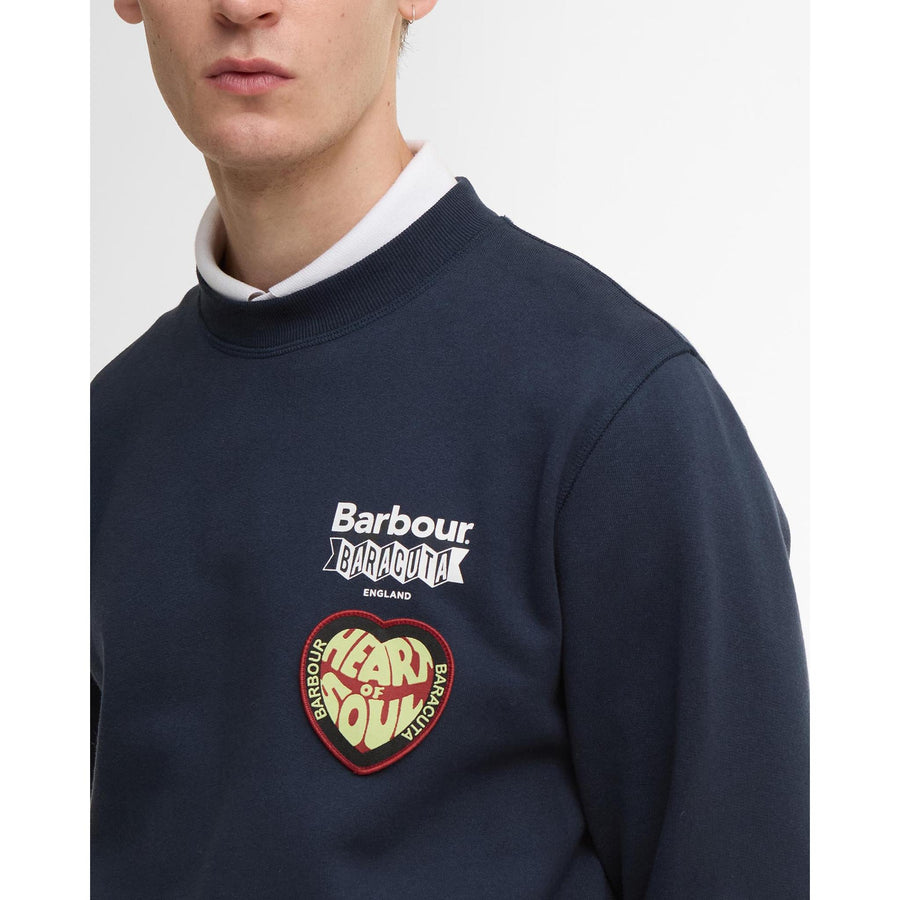 Barbour x Baracuta Northern Sweatshirt — Navy Homme-BARACUTA-Industrie