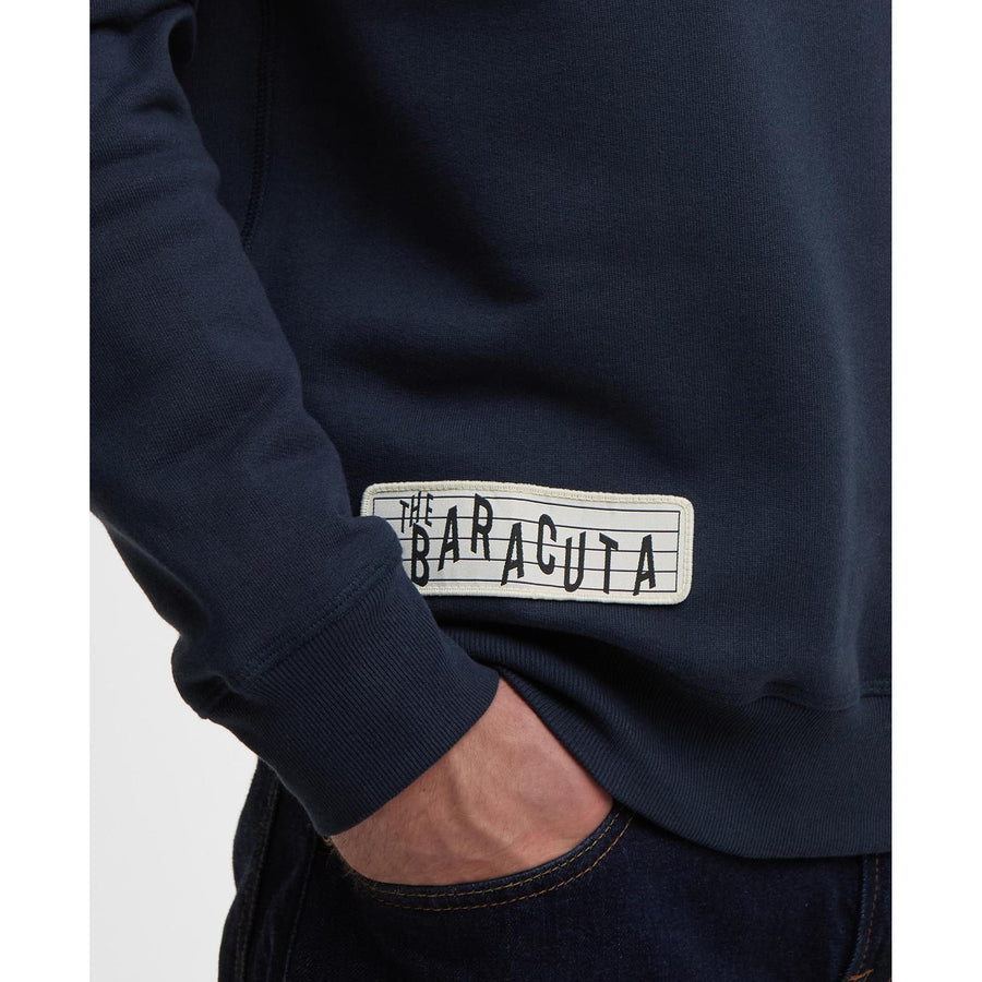 Barbour x Baracuta Northern Sweatshirt — Navy Homme-BARACUTA-Industrie