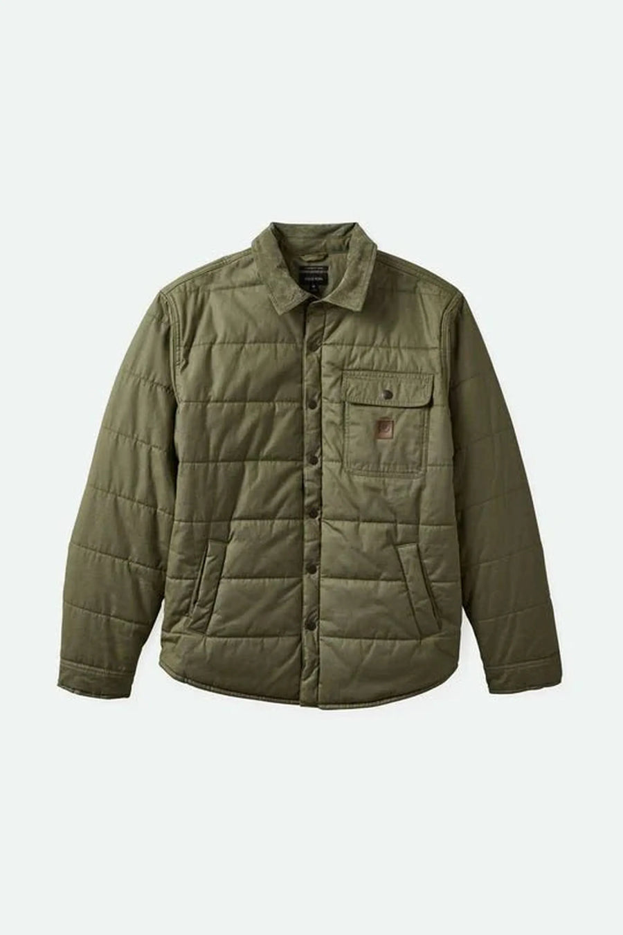 Brixton Cass Waxed Canvas Jacket — Olive Stone