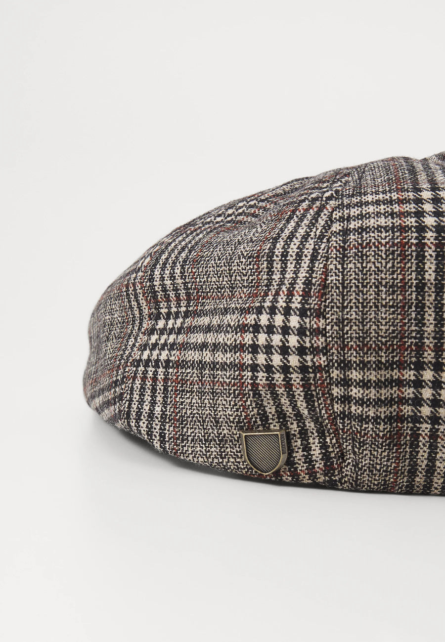 BRIXTON BROOD SNAP CAP KHAKI BROWN PLAID 4