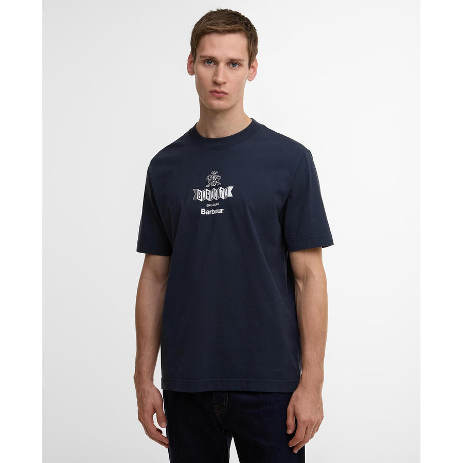 Barbour x Baracuta Vinyl Oversized T-Shirt — Navy / White Homme-BARACUTA-Industrie