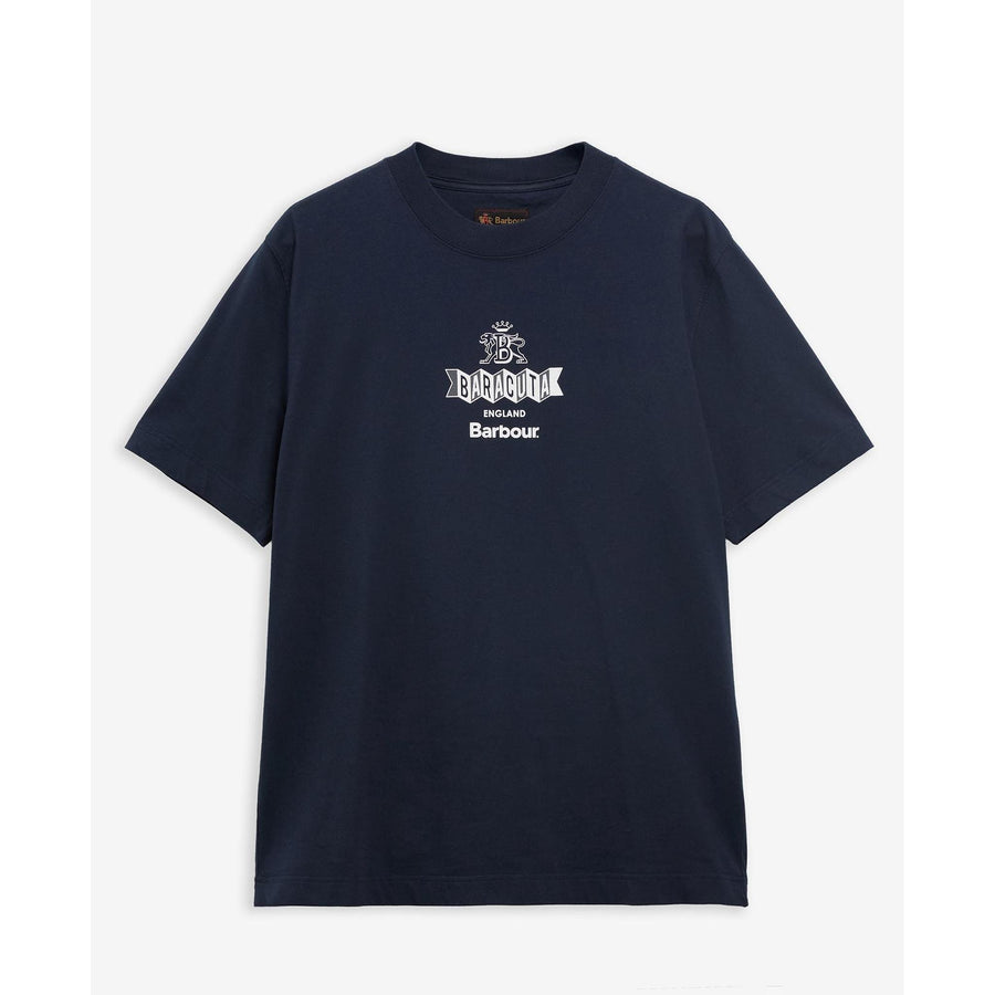 Barbour x Baracuta Vinyl Oversized T-Shirt — Navy / White Homme-BARACUTA-Industrie