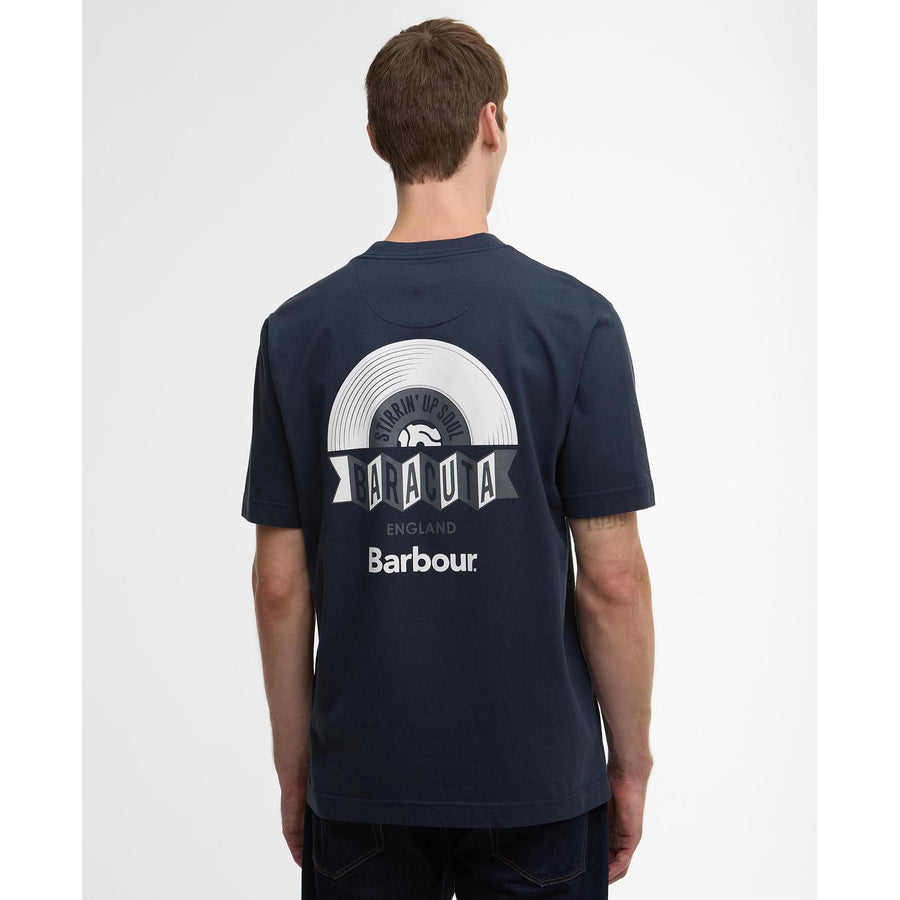 Barbour x Baracuta Vinyl Oversized T-Shirt — Navy / White Homme-BARACUTA-Industrie