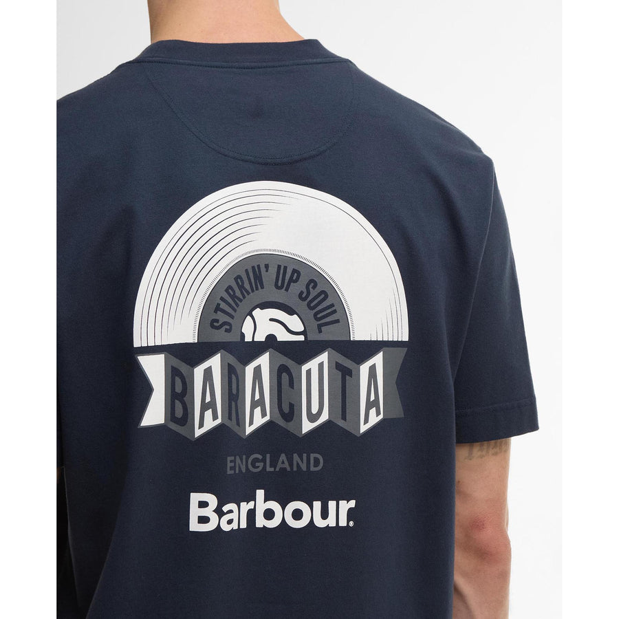Barbour x Baracuta Vinyl Oversized T-Shirt — Navy / White Homme-BARACUTA-Industrie