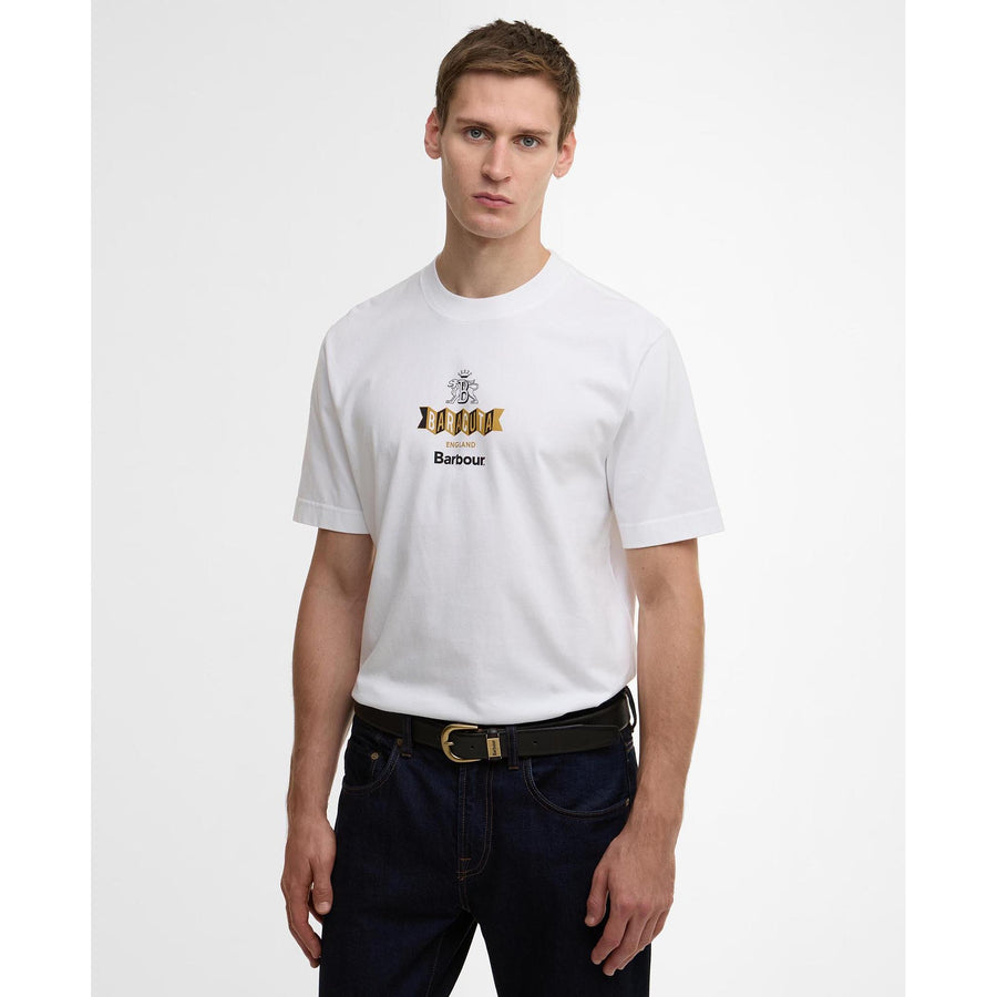Barbour x Baracuta Vinyl Oversized T-Shirt — Navy / White Homme-BARACUTA-Industrie