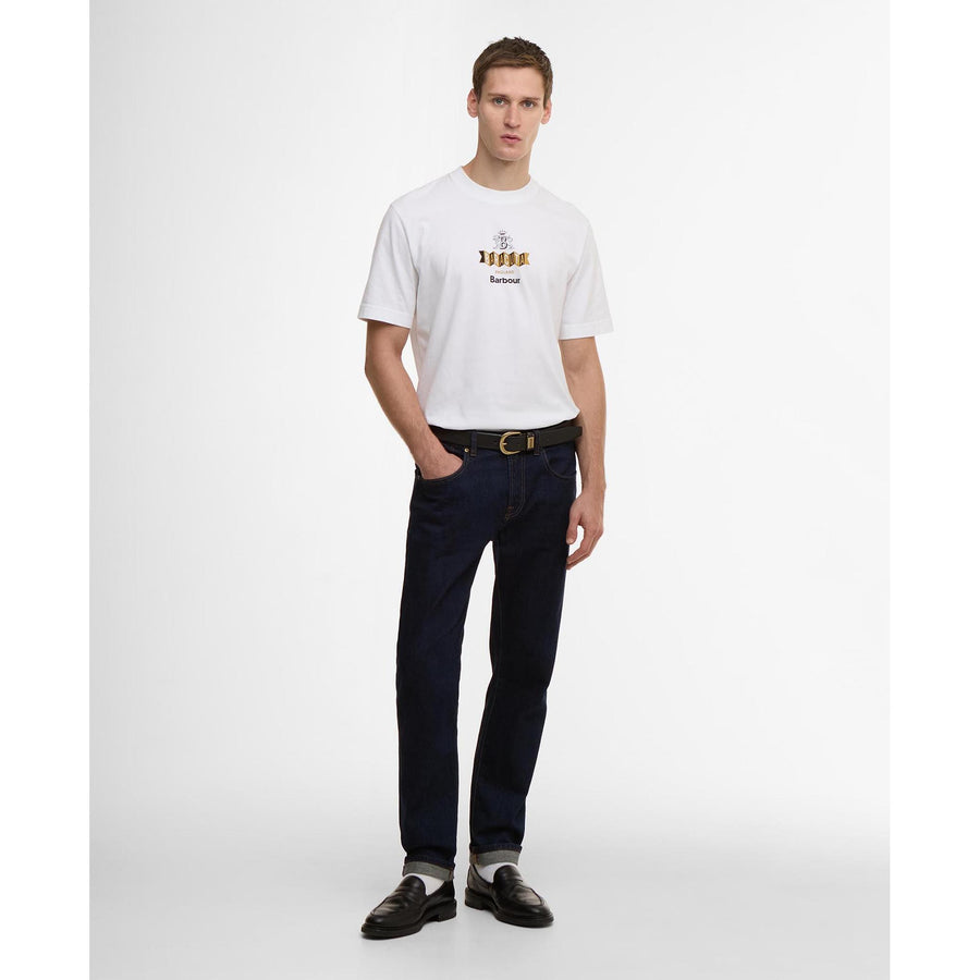 Barbour x Baracuta Vinyl Oversized T-Shirt — Navy / White Homme-BARACUTA-Industrie