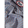 Brixton Builders Olson Chemise Manches Courtes — Blue Aura Stripe Homme-BRIXTON-Industrie