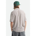 Brixton Bunker Twisted Stripe Chemise Manches Courtes — Robust Red Homme-BRIXTON-Industrie