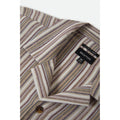 Brixton Bunker Twisted Stripe Chemise Manches Courtes — Robust Red Homme-BRIXTON-Industrie