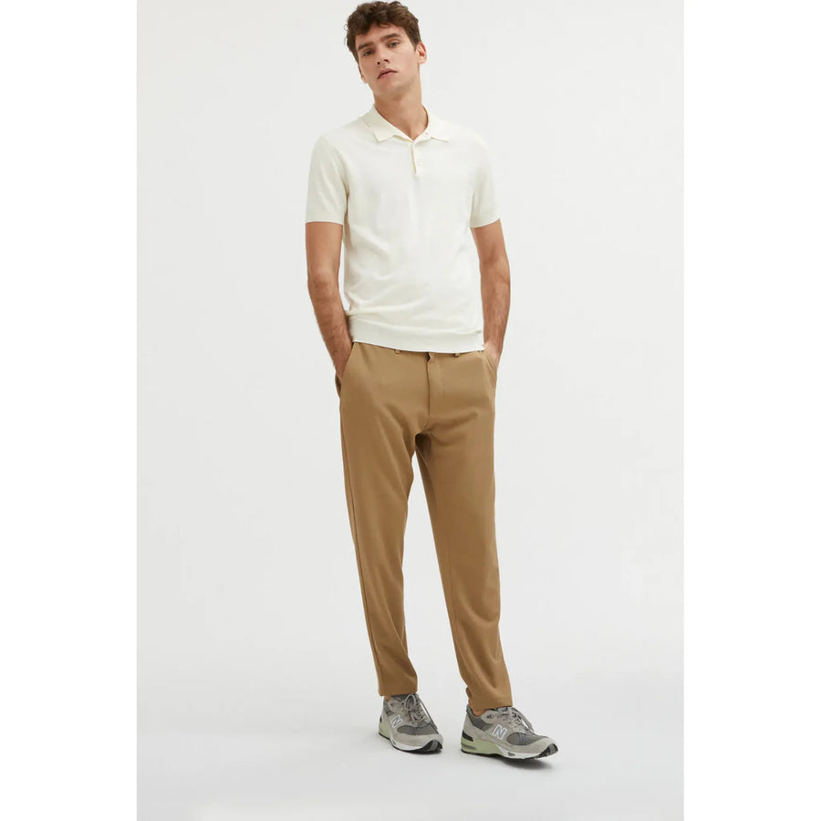 Baracuta Cotton Yarn IAFIL Knit Plain — Ivory / Navy Homme-BARACUTA-Industrie