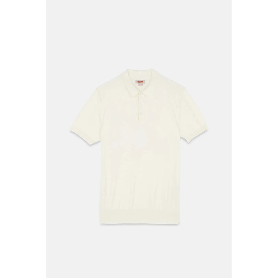 Baracuta Cotton Yarn IAFIL Knit Plain — Ivory / Navy Homme-BARACUTA-Industrie