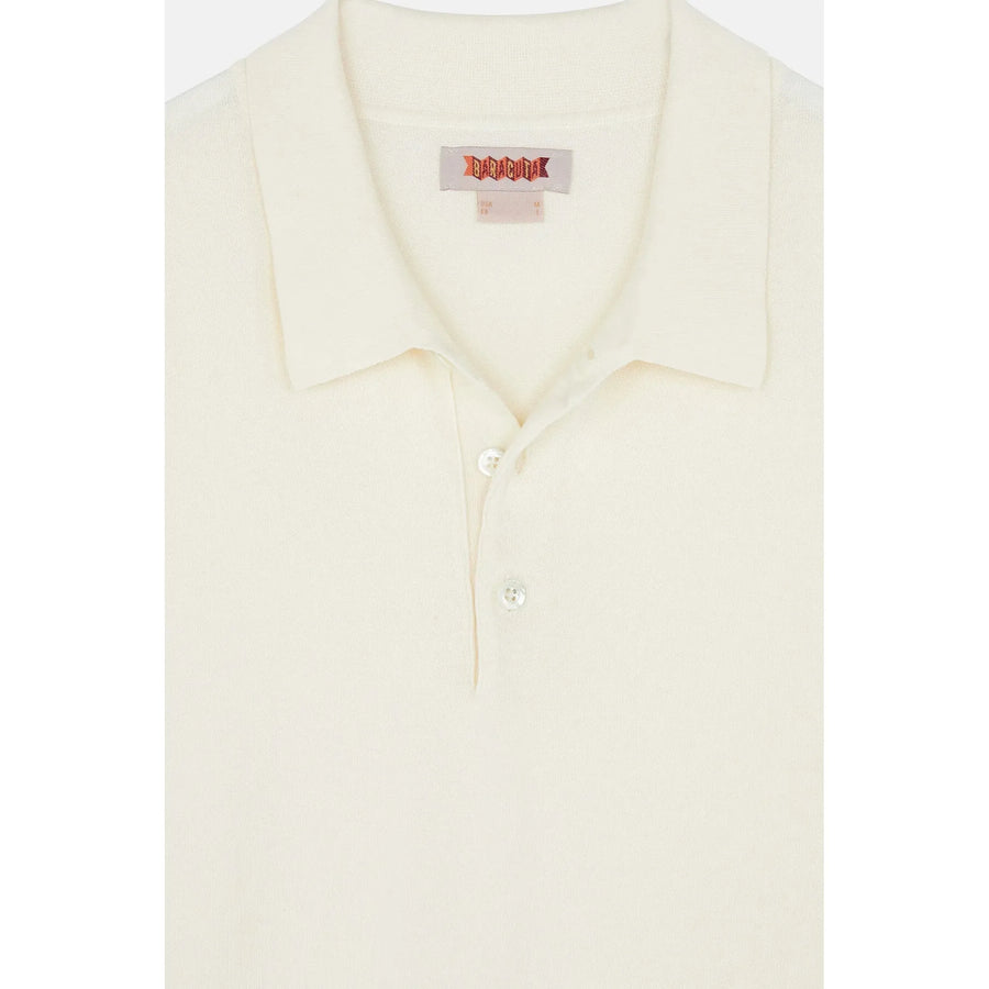 Baracuta Cotton Yarn IAFIL Knit Plain — Ivory / Navy Homme-BARACUTA-Industrie