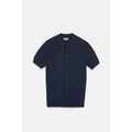 Baracuta Cotton Yarn IAFIL Knit Plain — Ivory / Navy Homme-BARACUTA-Industrie