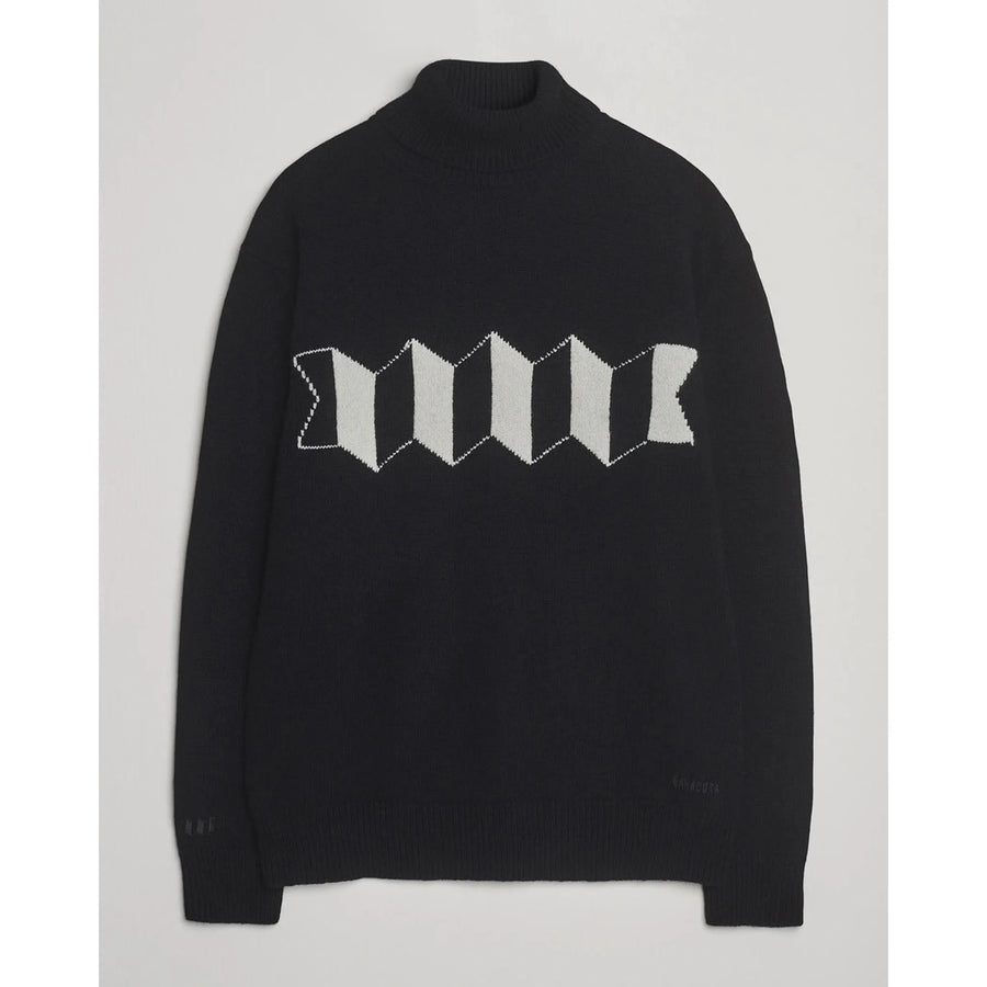 Baracuta Turtleneck Flag Logo — Black
