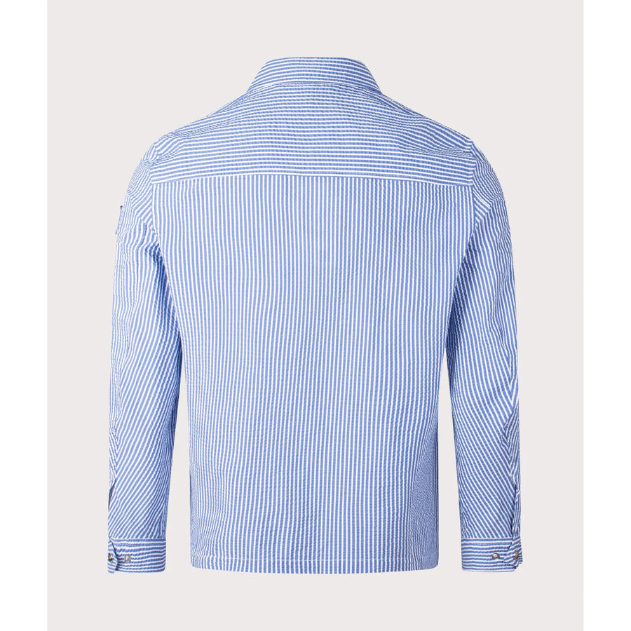 Belstaff Channel Overshirt — HydraBlue / Natural Homme-BELSTAFF-Industrie