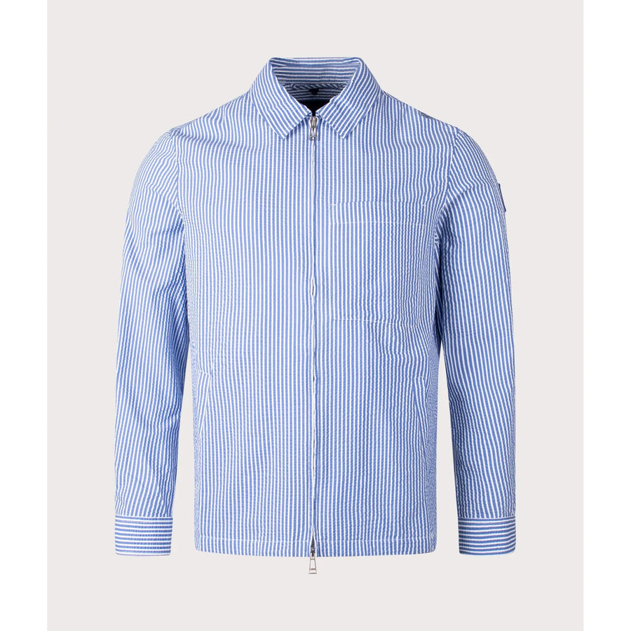Belstaff Channel Overshirt — HydraBlue / Natural