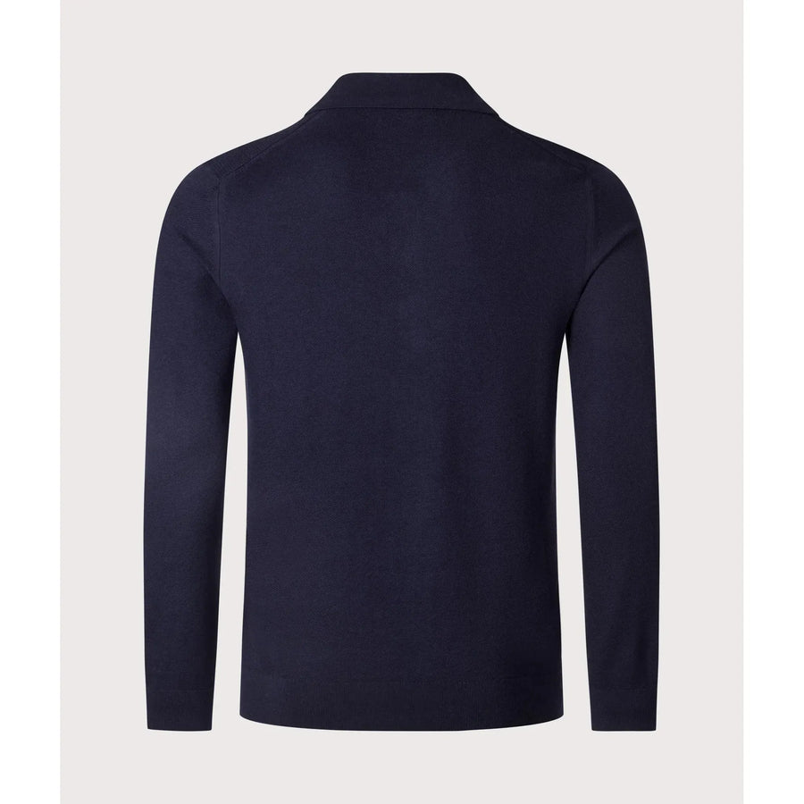 Belstaff Drift Knitted Polo — Dark Ink Homme-BELSTAFF-Industrie